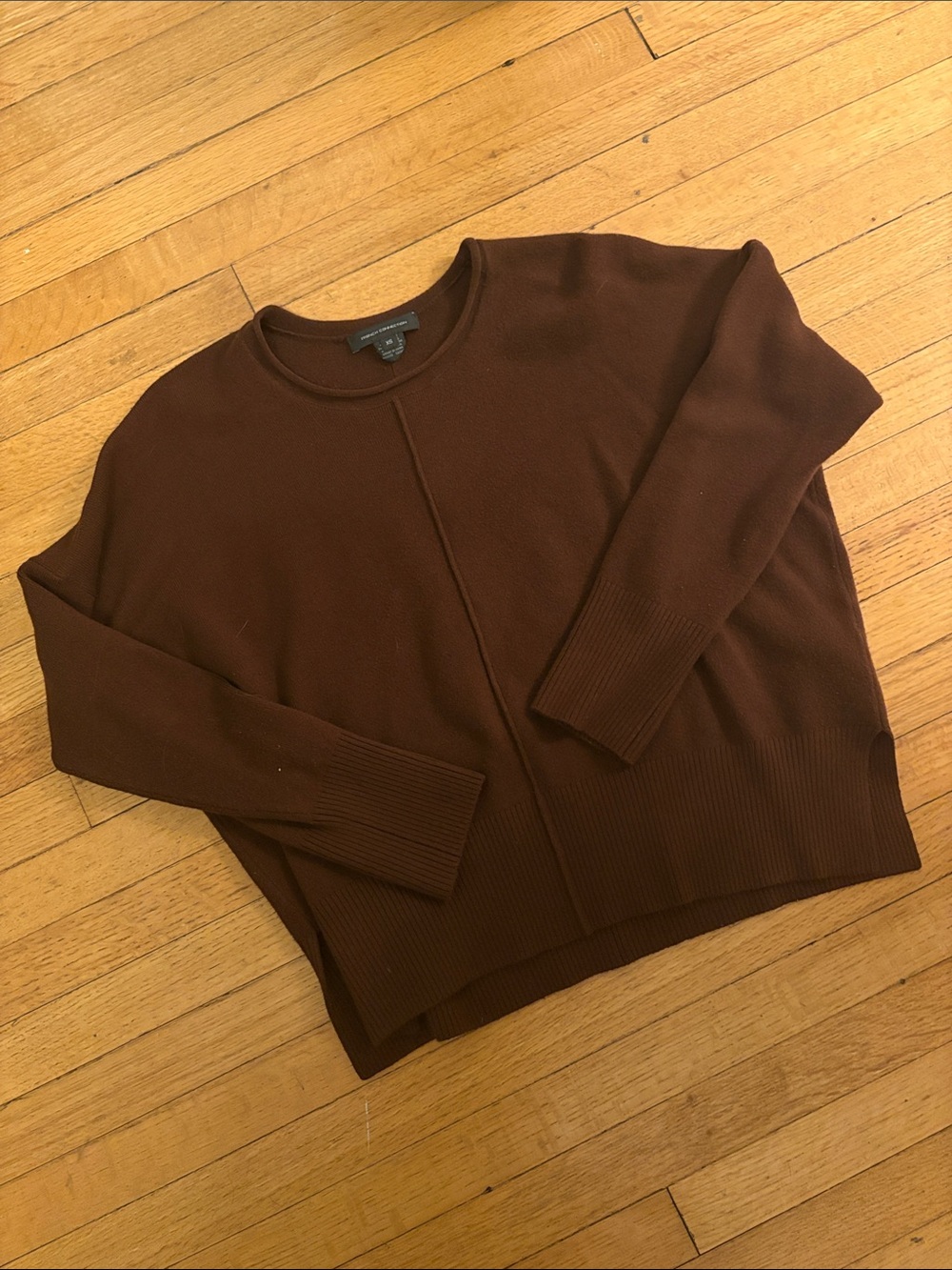 French Connection Chocolate Brown Crewneck Sweater